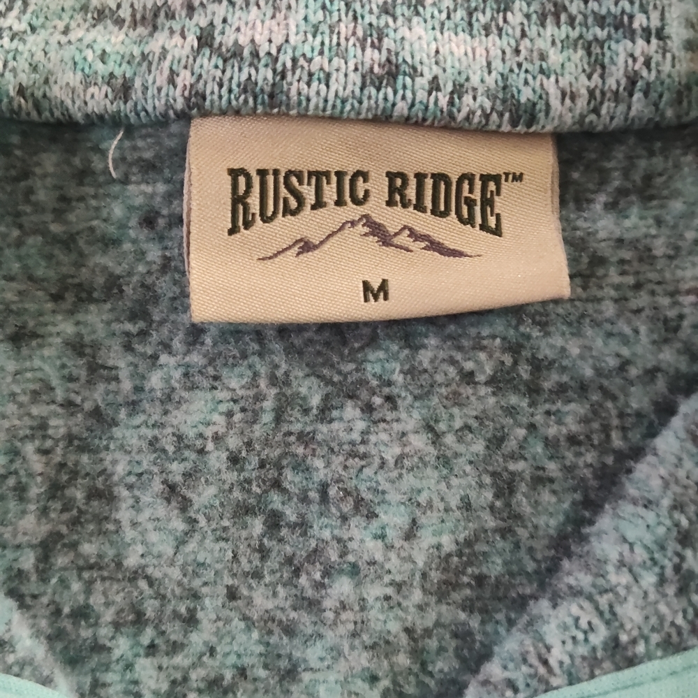 Aqua colored flannel pullover - Picture 3 of 3